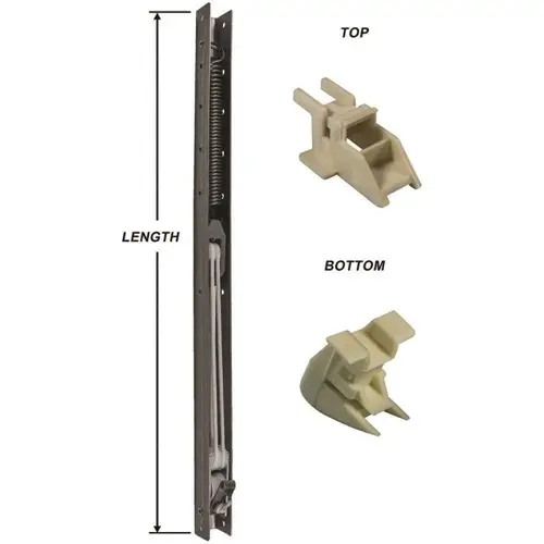 23 in. L x 9/16 in. W x 5/8 in. D Window Channel Balance 2220 with Top and Bottom End Brackets Attached