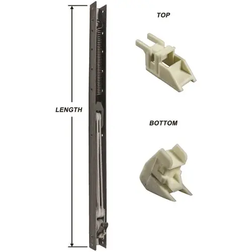 23 in. L x 9/16 in. W x 5/8 in. D Window Channel Balance 2210 with Top and Bottom End Brackets Attached