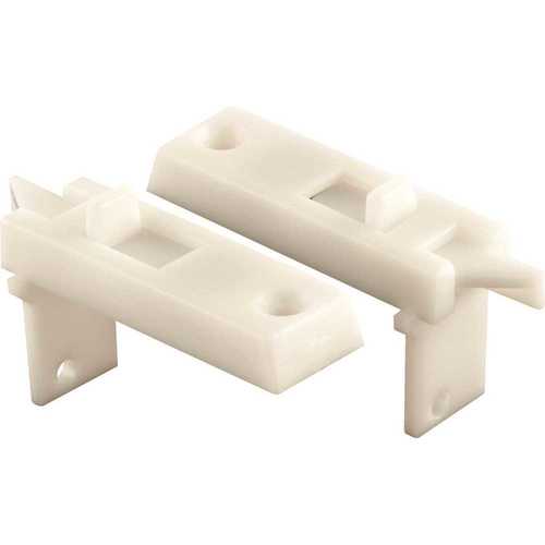 2-1/4 in. White Plastic Construction Window Sash Tilt Latch Spring-Loaded Vinyl Replacement Part