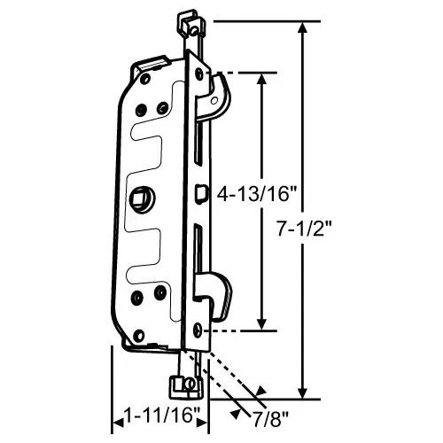 Two Point Mortise Lock for Sliding Patio Door