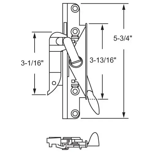 Multipoint Casement Lock Lh off White