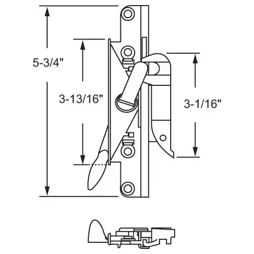 Multipoint Casement Lock Rh off White