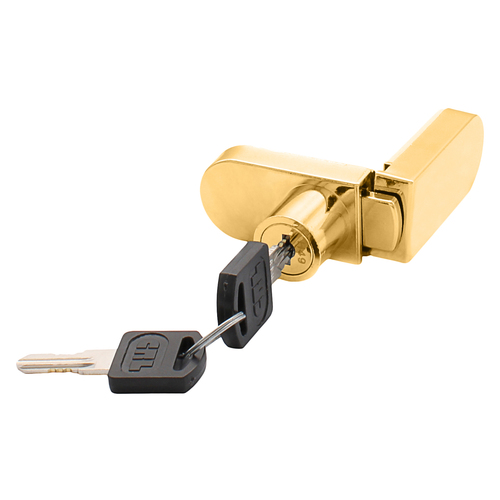 Gold Plated Keyed Alike No-Drill Showcase Lock