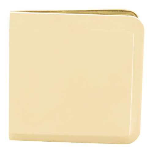 Satin Brass Beveled Hole-in-Glass Style Wall Mount Heavy-Duty Glass Clamp