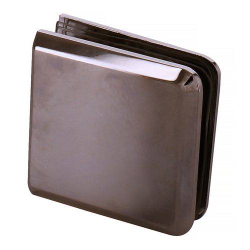 Oil Rubbed Bronze Beveled Style Notch-in-Glass Fixed Panel U-Clamp