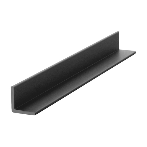 Black Electro-Static Paint 1/2" Aluminum Angle Extrusion 144" Stock Length