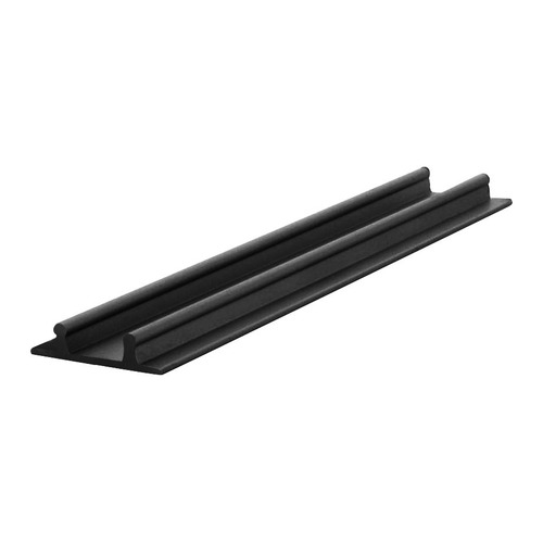 Flat Black Aluminum Lower Channel for Deep Recess Installations 144" Stock Length