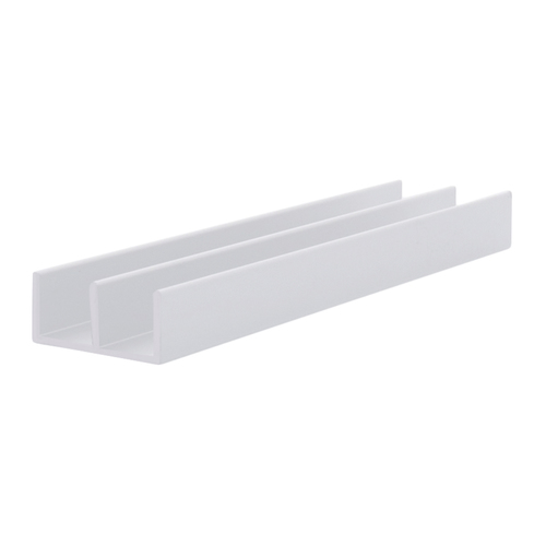 Brite Anodized "Standard" Aluminum Upper or Lower Channel - 12" Stock Length - pack of 5
