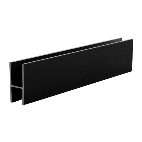 CRL D610BL Flat Black Aluminum 'H' Bar for Use on All CRL Track Assemblies 144" Stock Length