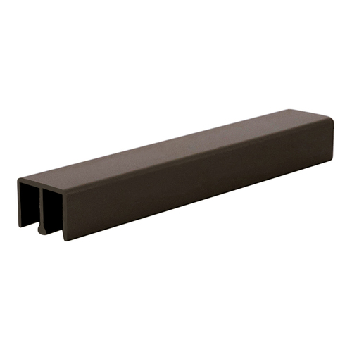 CRL D618DU Duranodic Bronze Aluminum Upper Track for 1/4" Sliding Panels 144" Stock Length