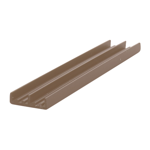 Tan Lower Plastic Track for 1/4" Sliding Panels -  12" Stock Length - pack of 5