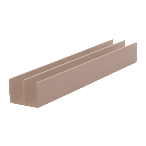 Tan Upper Plastic Track for 1/4" Sliding Panels 144" Stock Length