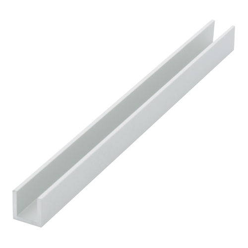 Brite Anodized 1/4" Aluminum U-Channel 144" Stock Length