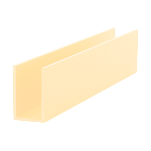 Brite Gold Anodized 1/2" Aluminum U-Channel - 12" Stock Length - pack of 10 Brite Gold Anodized 1/2" Aluminum U-Channel - 12" Stock Length - pack of 10