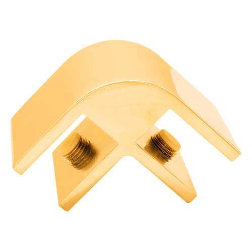 Gold Two-Way 90 Degree Standard Connector for 1/2" Glass