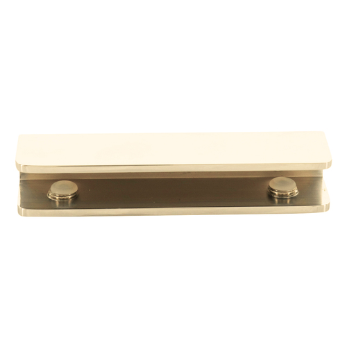 CRL FA11BR Polished Brass Rectangular Interior Shower Shelf Clamp