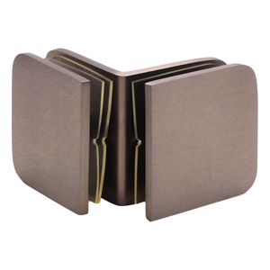 Gun Metal 90 Degree Traditional Style Glass-to-Glass Clamp