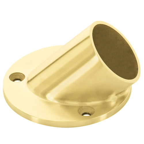 Polished Brass 45 Degree Angle Flange for 1-1/2" Tubing