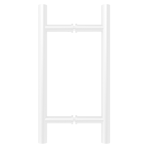 White 8" Ladder Style Back-to-Back Pull Handles