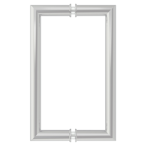 Brushed Nickel 8" MT Series Round Tubing Mitered Corner Back-to-Back Pull Handle