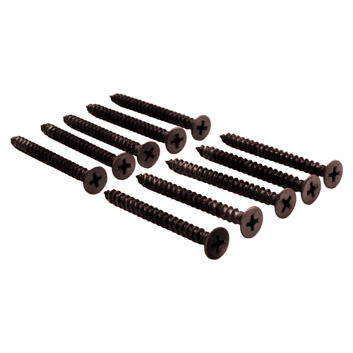 Brushed Bronze 10 x 2" Wall Mounting Flat Head Phillips Sheet Metal Screws - pack of 10