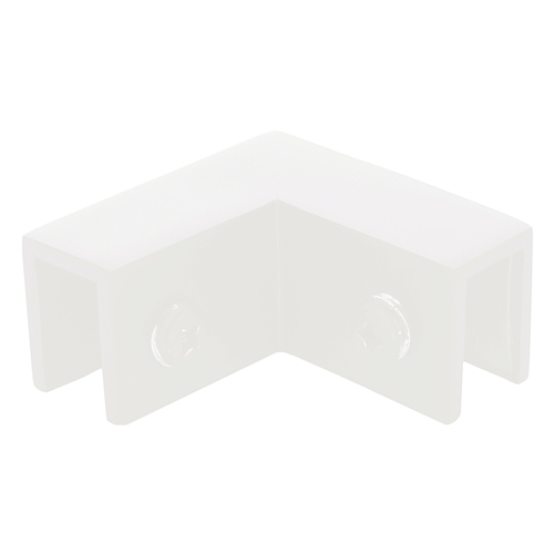White 90 Degree "Sleeve Over" Glass Clamp