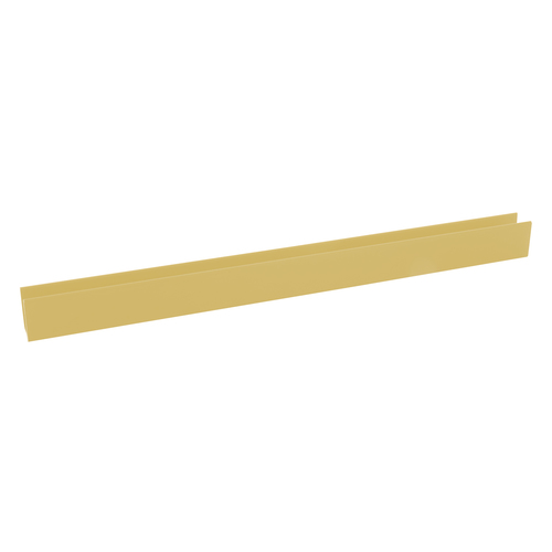 Brite Gold Anodized 3/8" Fixed Panel Shower Door Deep U-Channel - 95" Stock Length