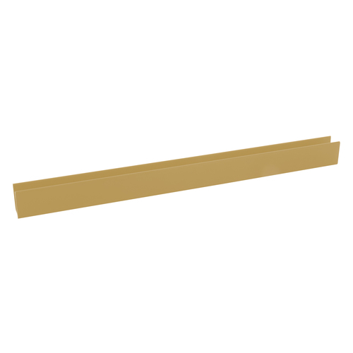 Satin Brass 3/8" Fixed Panel Shower Door Deep U-Channel - 95"