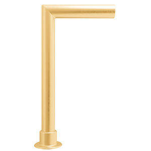 Polished Brass Elegant Series Glass on Front and Top Shelf Sneeze Guard - Right Hand End Post Only