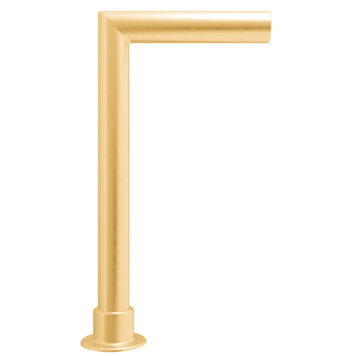 Polished Brass Elegant Series Glass on Front and Top Shelf Sneeze Guard - Right Hand End Post Only