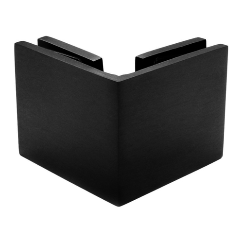 Black Square 90 Degree Glass-to-Glass Clamp
