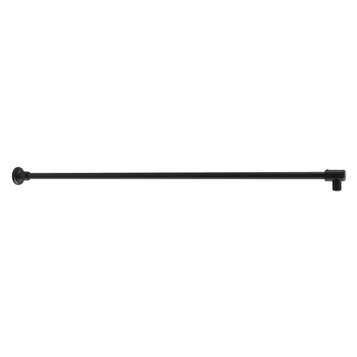 Black Frameless Shower Door Fixed Panel Wall-To-Glass Support Bar for 3/8" to 1/2" Thick Glass