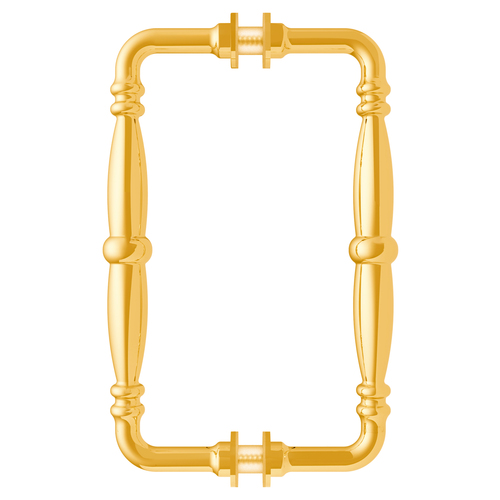 Gold Plated 8" Victorian Style Back-to-Back Pull Handles