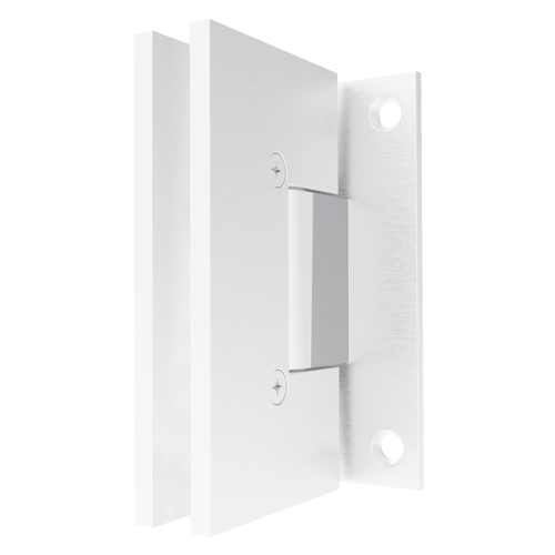 White with Chrome Accents Vienna 037 Series Wall Mount Hinge