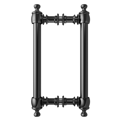 Matte Black 8" Colonial Style Back-to-Back Pull Handles