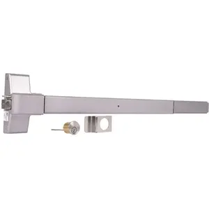 UL-Listed 2-7/16 in. Aluminum Rim Panic Device with Standard Pull and Cylinder UL-Listed 2-7/16 in. Aluminum Rim Panic Device with Standard Pull and Cylinder