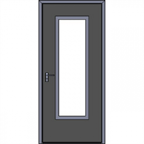 Armortex 1DFHFL Custom Hollow Metal Bullet Resistant Door And Frame Assembly With Full Lite