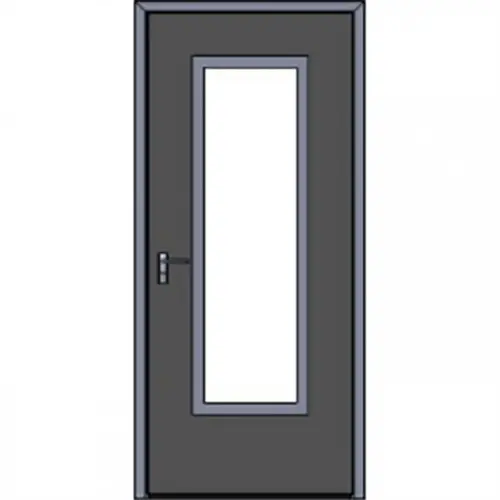 Custom Hollow Metal Bullet Resistant Door And Frame Assembly With Full Lite