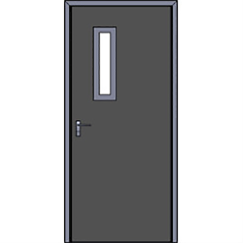 Armortex 1DFHSL Custom Hollow Metal Bullet Resistant Door And Frame Assembly With Slim Lite