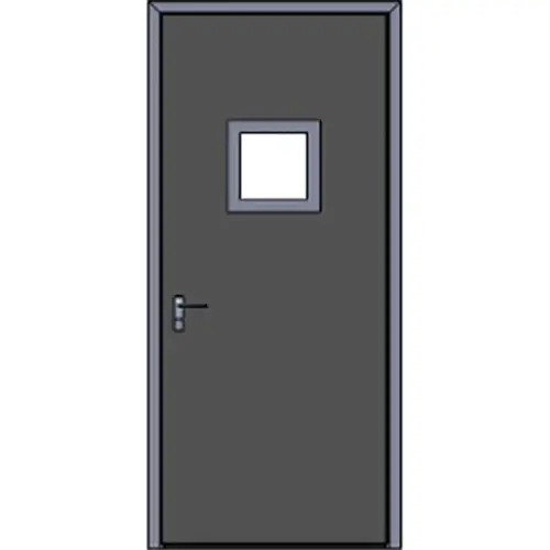 Custom Hollow Metal Bullet Resistant Door And Frame Assembly With View Lite