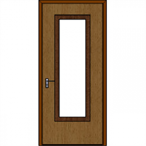 Armortex 1DFWFL Custom Wood Bullet Resistant Door And Frame Assembly With Full Lite