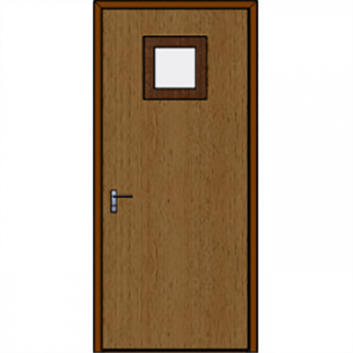 Armortex 1DFWVL Custom Wood Bullet Resistant Door And Frame Assembly With View Lite