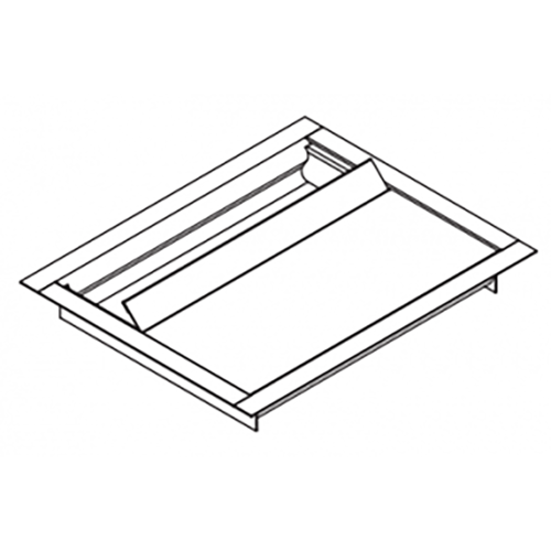 16" W X 12" H Recessed Deal Tray With Sliding Lid Non Ballistic