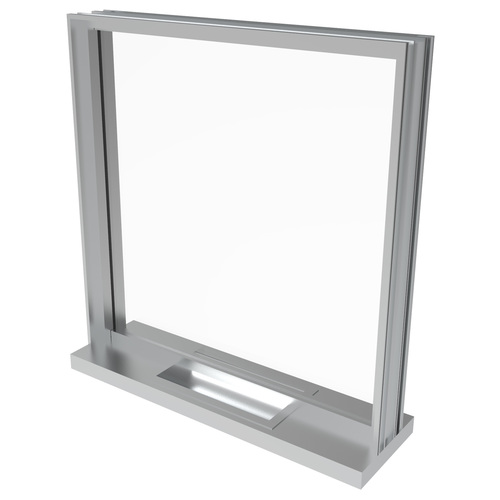 24" W X 36" H Transaction Frame Windows Aluminum Clear Anodized Ballistic Level 1