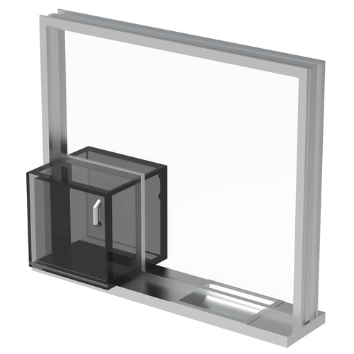 Custom Transaction Frame Windows With Transparent Package Receiver Aluminum