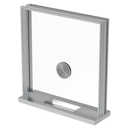 Custom Transaction Frame Window With Speak Thru Aluminum