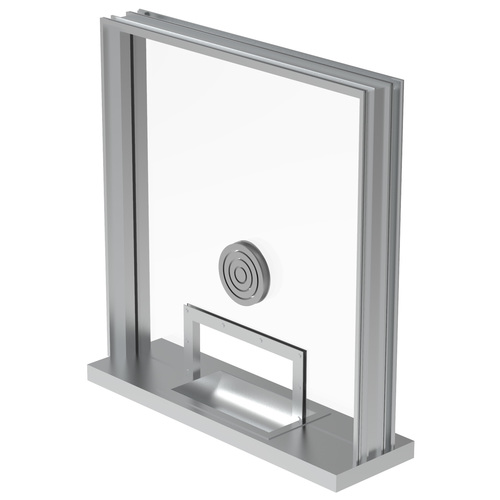 Custom Windows Hinged Panel Transaction Frame Aluminum