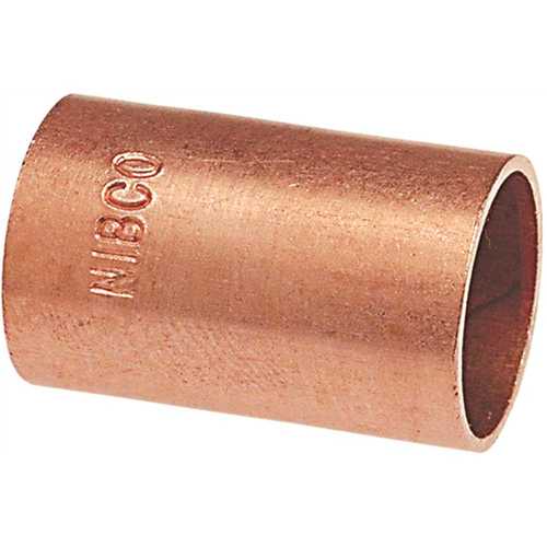 1 in. Copper Pressure Cup x Cup Coupling Without Stop Fitting