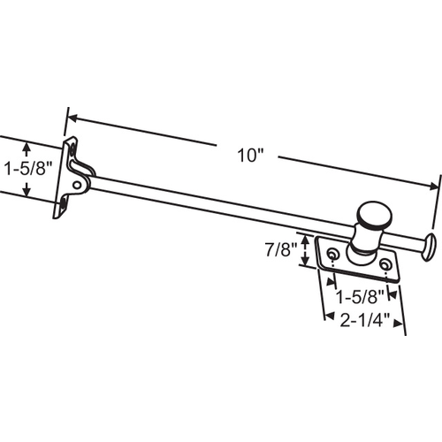 10in Casement Adjuster satin Nickel