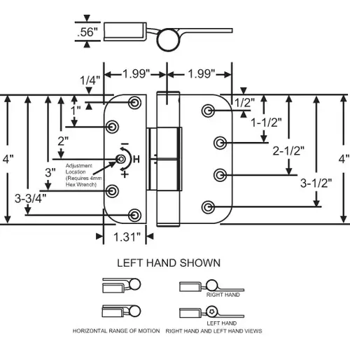 Hinge Adjustable Guide Lh